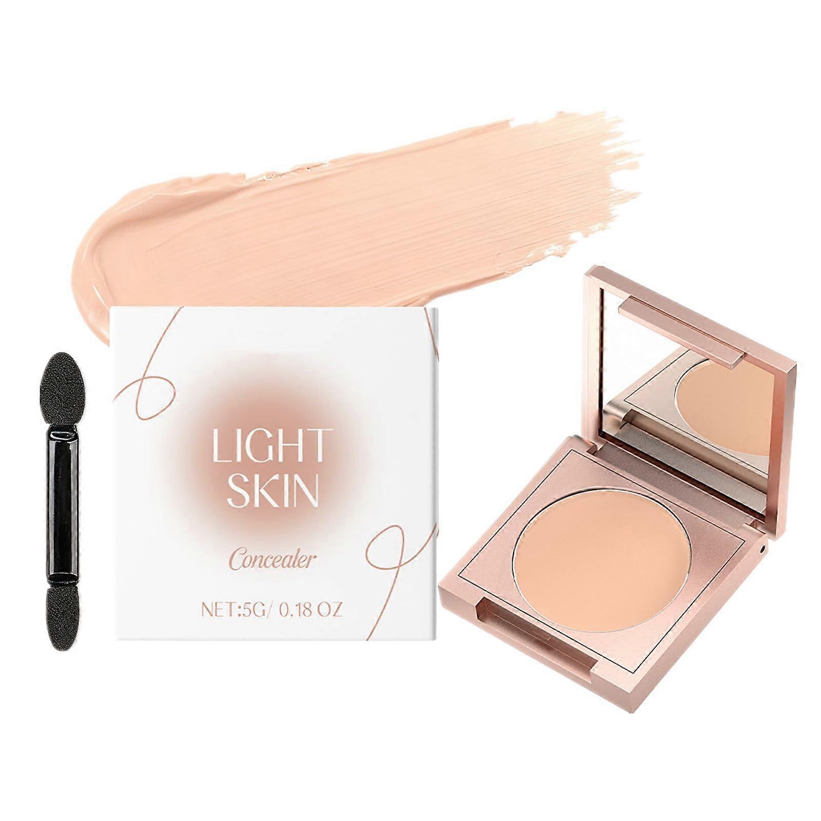 Under Eye Concealer for Light Skin, Full Coverage Moisturizing Dark Circle Corrector with Brush