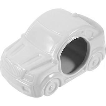 2Pcs Ceramic Hamster Hideout for Cooling Rest Light Grey Car Shape Nest