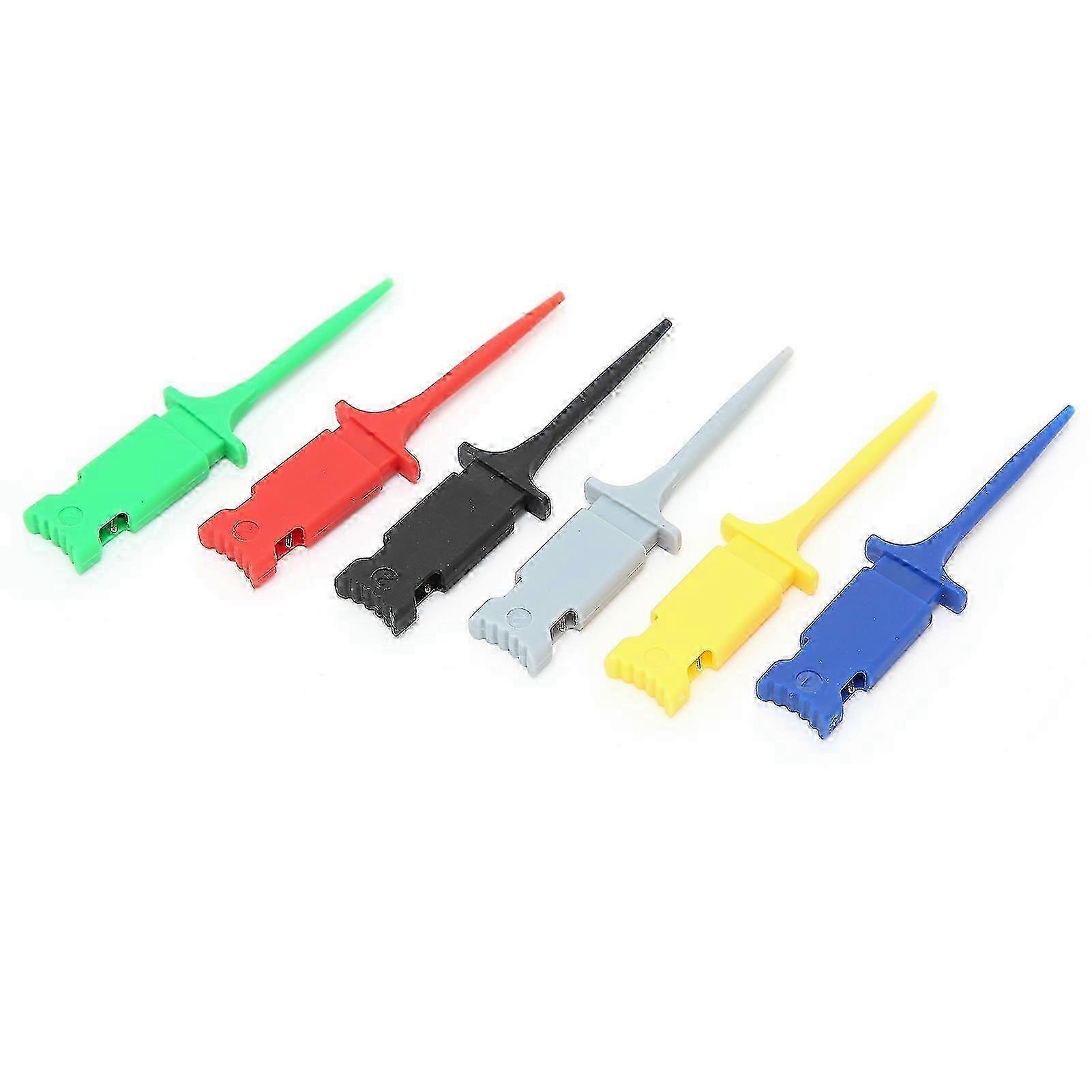 6Pcs Test Hook Mini IC Testing Clip Set PA Multiple Colour for Repairing Maintenance
