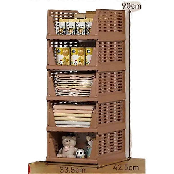 Pullout Stackable Wardrobe Drawer Organizer, Foldable Layered Plastic Storage Basket for Clothes
