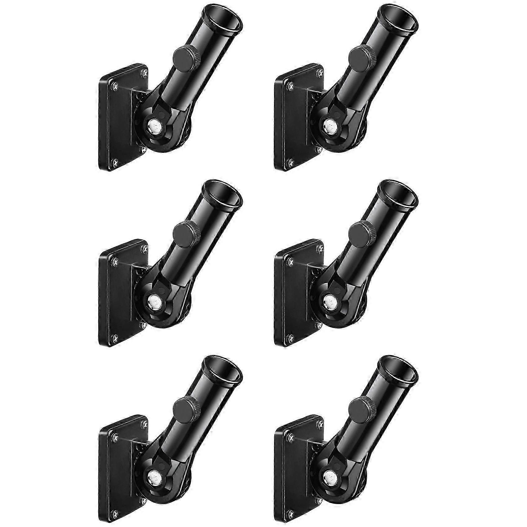 6X Flag Pole Holder Mounting Bracket Adjustable Flagpole Rod Hitch Bracket Multi-Position Flag Pole Bracket,Black