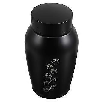 Urne funéraire en acier inoxydable pour animaux de compagnie, pour conserver les cendres de chien ou de chat.