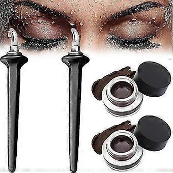 Eyeliner Applicator Kit, Silicone Eyeliner Tool with Eyeliner Cream, Reusable Silicone Eye Liner Tool Waterproof Eyeliner
