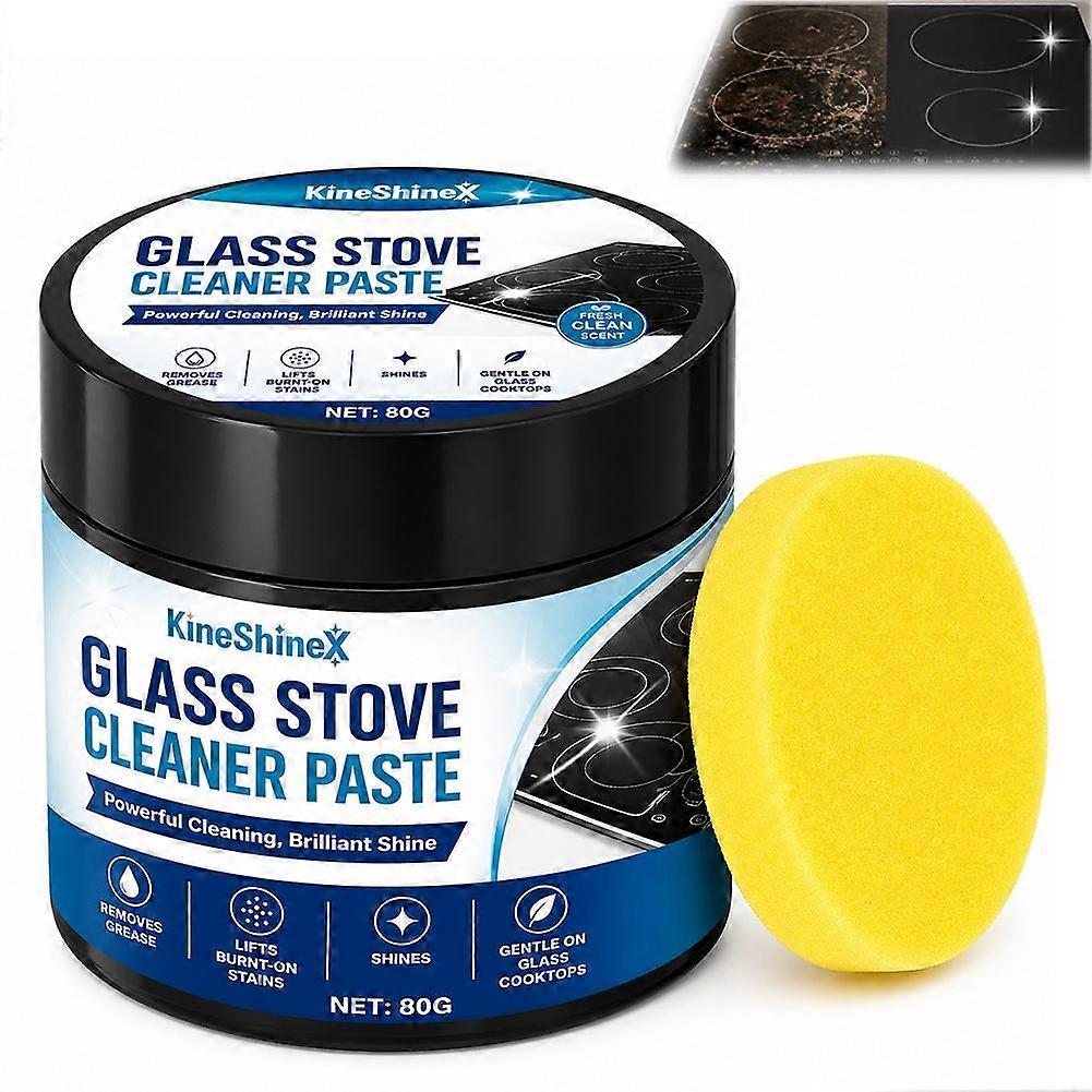 Kitchen Cleaning Paste - Quick Grease Remover with Scratch-Free Sponge for Stoves