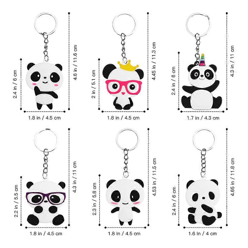 Backpack Hanging Decors Panda Keychains for Decor 12Pcs Set