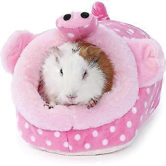 Hamster Guinea Pig Supplies Bed Accessories House Hedgehog Cage Supplies Chinchilla Ferret Rat Gerbil (S,Pig)