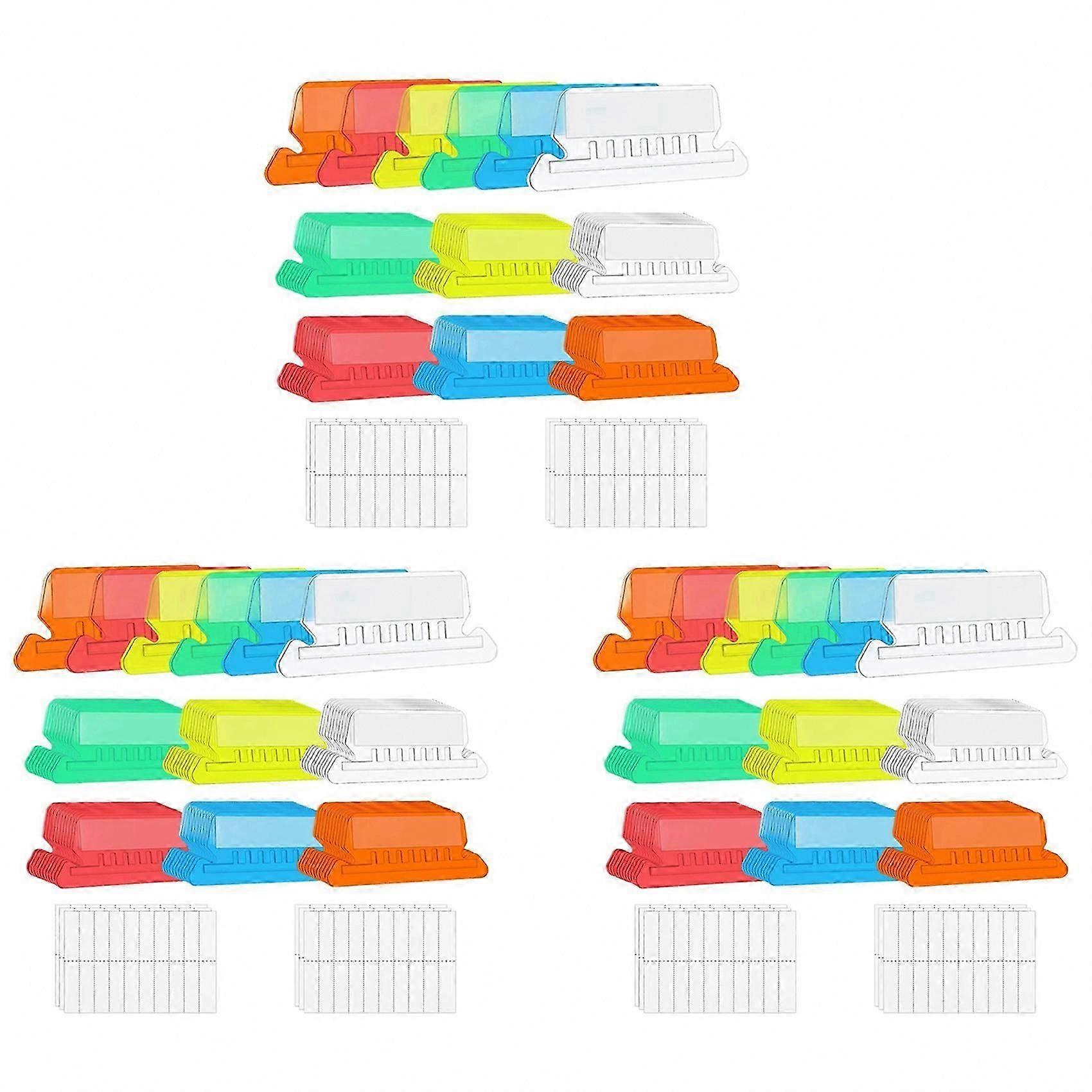 Quick Identification: 180 PCS 2-Inch Hanging Folder Tabs with 360 Grid Inserts for Hanging Files