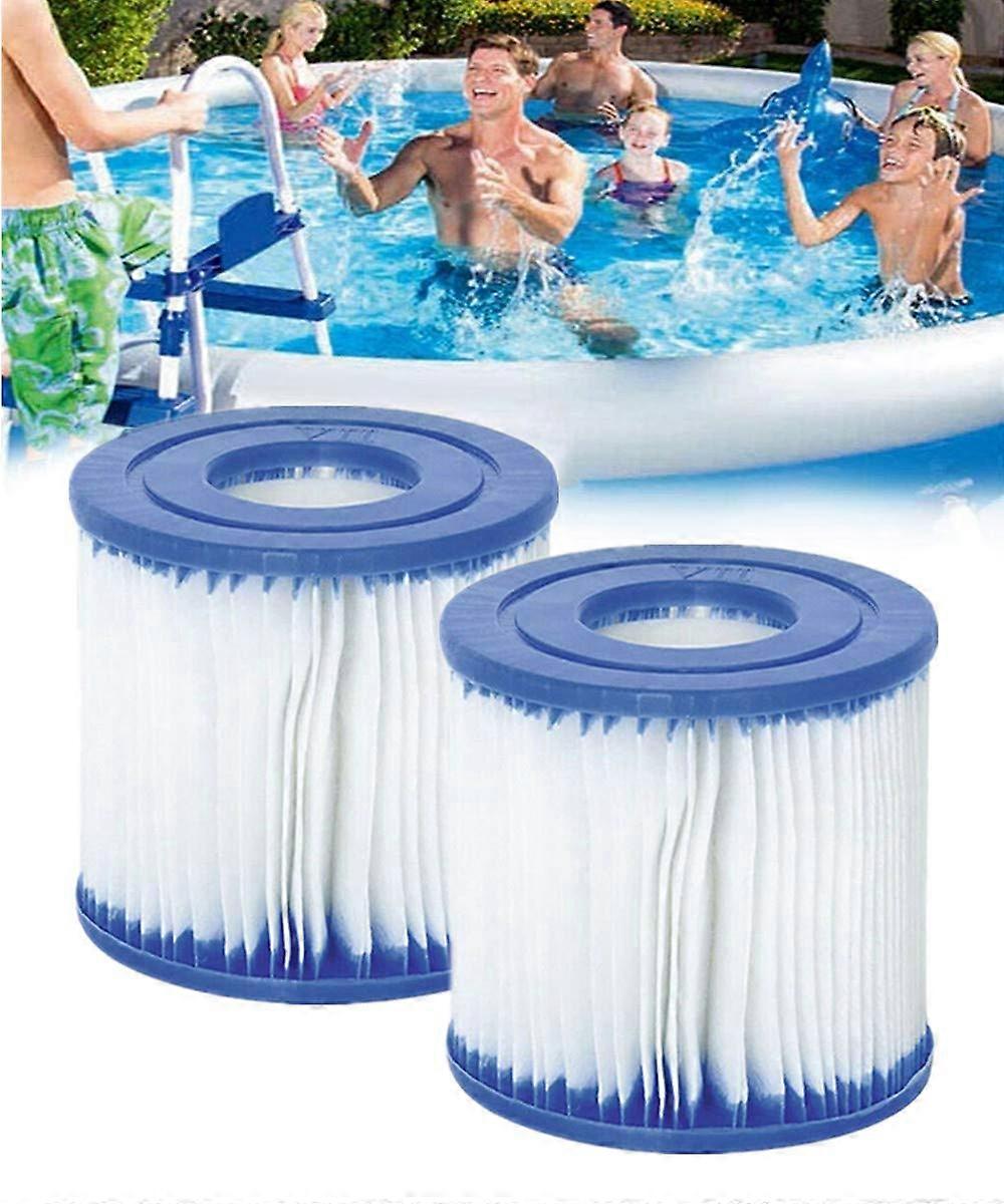 Pool Filter Cartridge 4.3 x 3.7 2 Pack, Efficient Debris Capture, Quick Install for Inflatable Pools