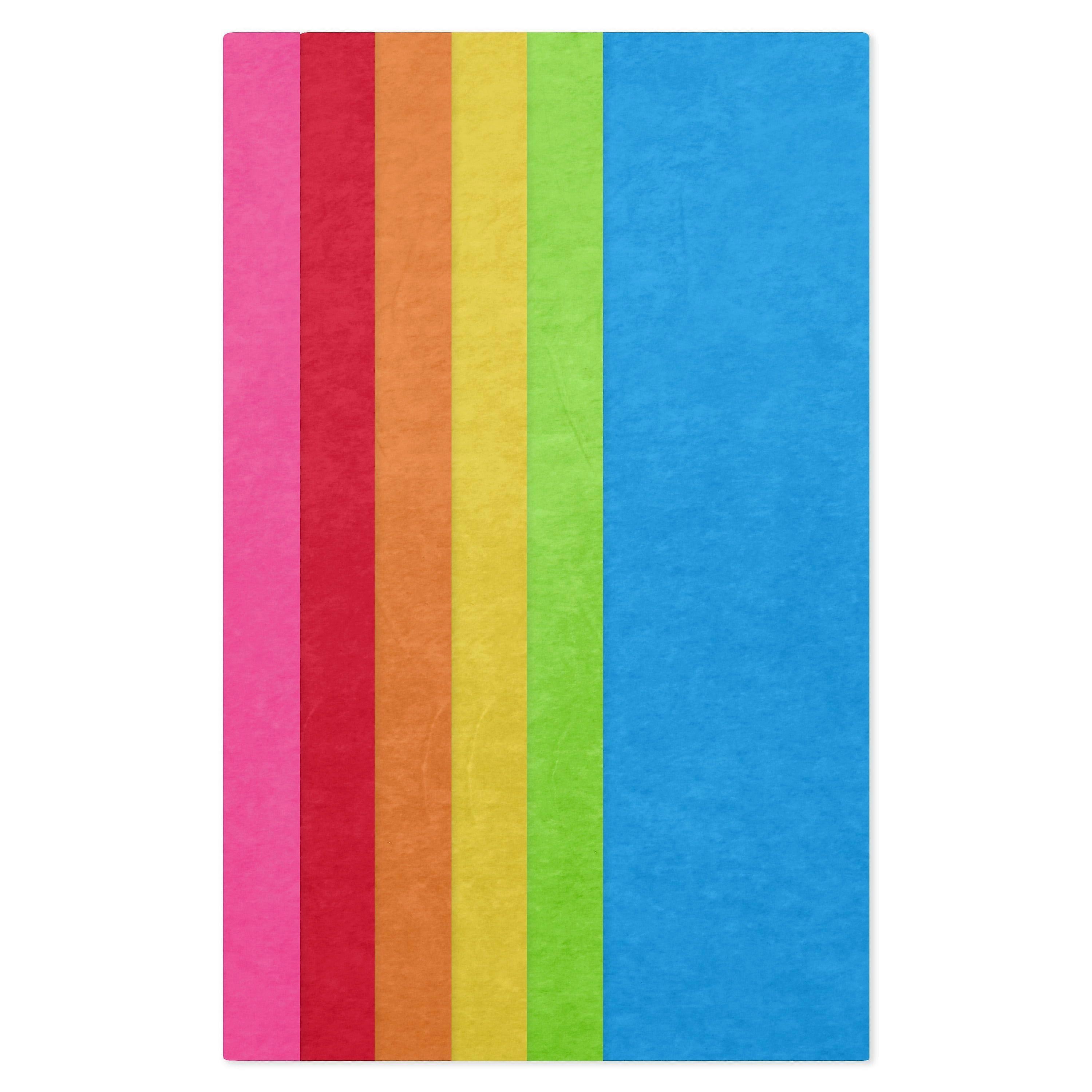 6-Pack Assorted Gift Wrapping Paper (Rainbow Solids) 30 Sheets