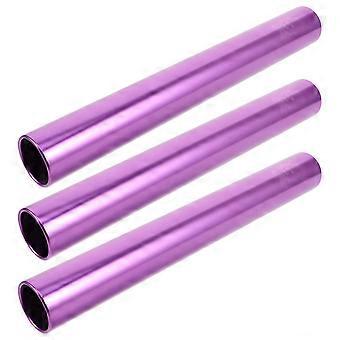 Aluminum Alloy Relay Baton for Running Use 3Pcs Outdoor Track Race Tool