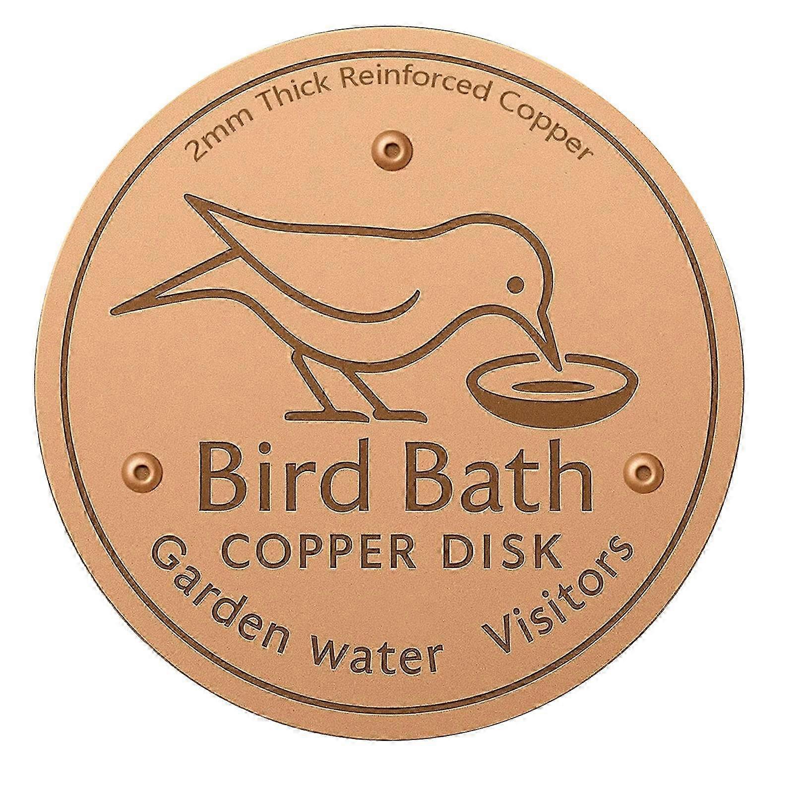 Bird-Safe Copper Fountain Disk