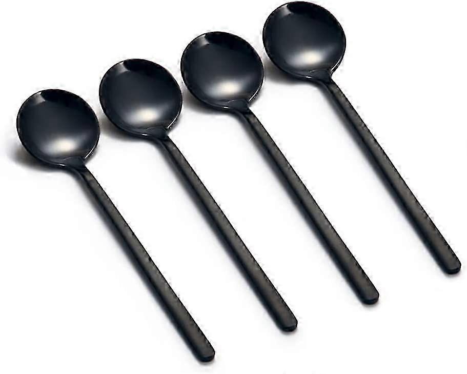 Matte Black Frosted Espresso Spoon Set