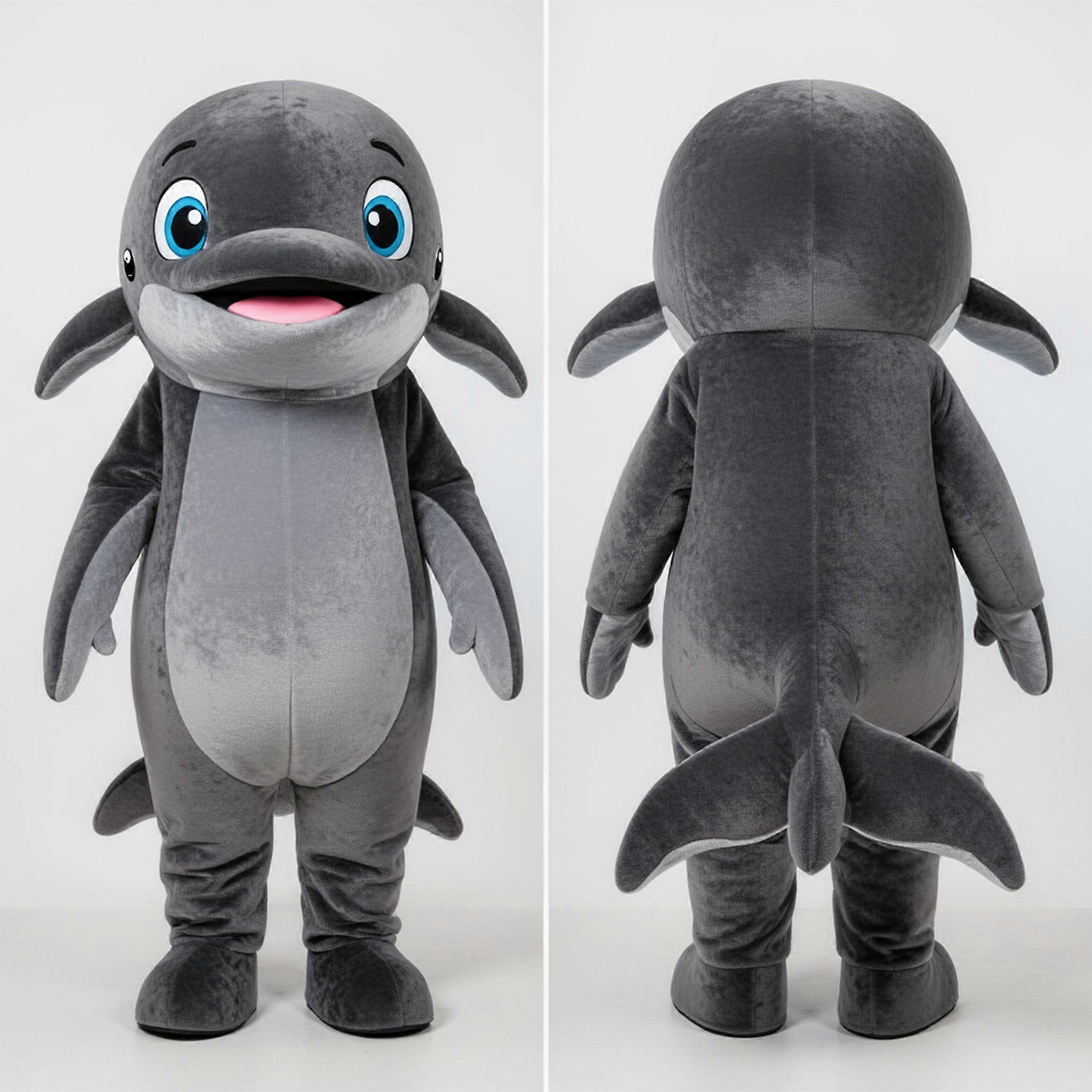 MASTICOT Ebony Black Rounded Whale Mascot