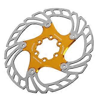 16cm Bicycle Floating Disc Brake Rotor with 6 Bolts Disc Brake Pad Rotors for Mountain Road Bike Repair Parts Gold YMQX)