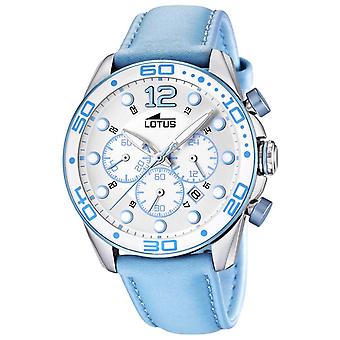 Lotus multifonction Quartz Analog Woman Watch avec Bracelet Cowhide 15782/4