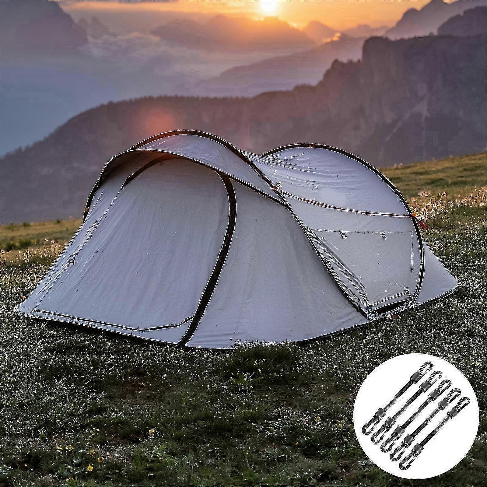 Multi-function Elastic Hook Tie Down Straps - 5Pcs Set for Outdoor Camping Buckle Use