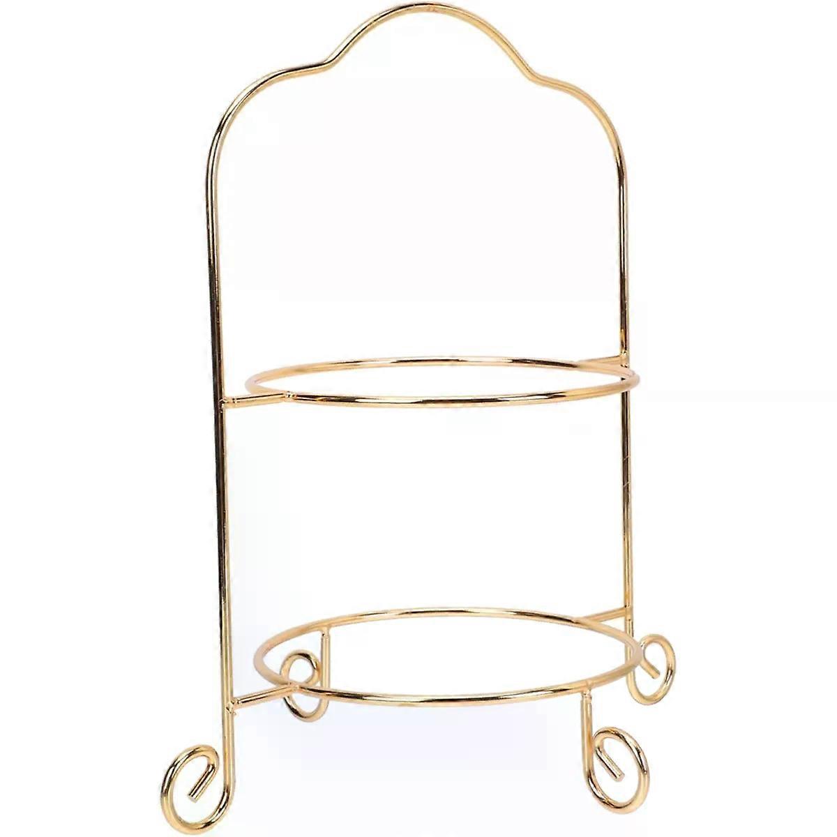 Style Two Layer Iron Cake Stand for Kitchen Display