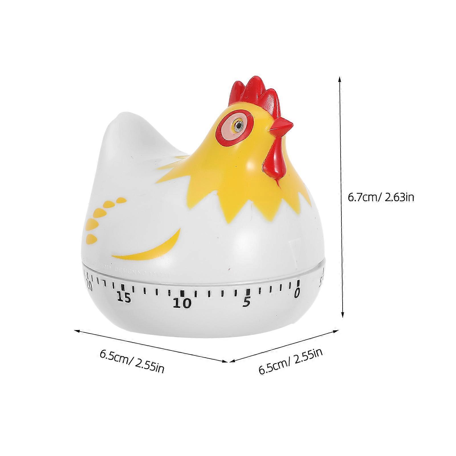 Timer Hen Mechanical for Kitchen Baking Reminder White