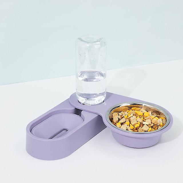 Automatic Pet Feeder Water Dispenser 2 In 1 Rotatable Drinking Food Bowl For Cat Dog Dogs Feeder Container Dish Fuente De Agua
