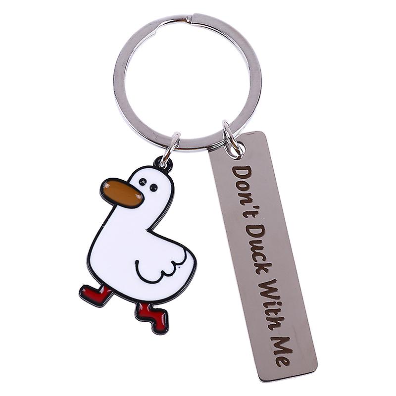 Duck Keychain Pendant Key Chain Keyring Dont Duck With Me Gift For Duck Lover
