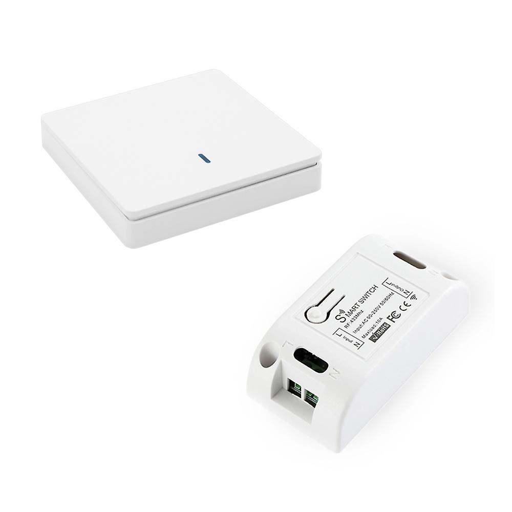 Wireless Smart Light Switch RF 433MHz Lighting Control Intelligent Switch AC 90-250V 10A Module( 1