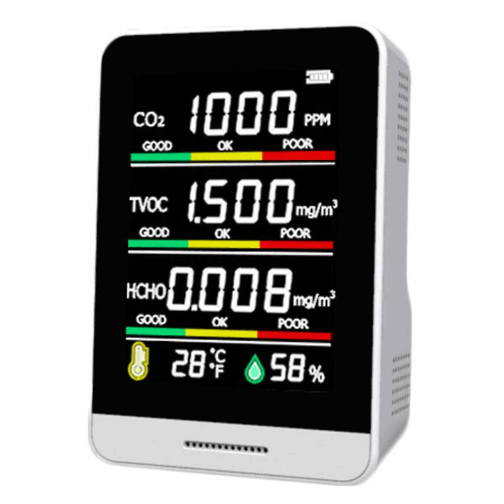 Co2 Detector Tvoc Hcho Temperature Humidity Detecting Tool