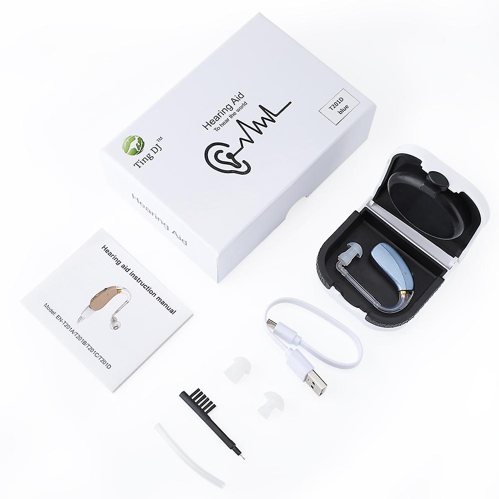 1pcs Digital Hearing Aid Sound Amplifier Rechargeable 3 Modes Noise Reduction For Deaf Elderly Ear Care Wireless Earplug T201a