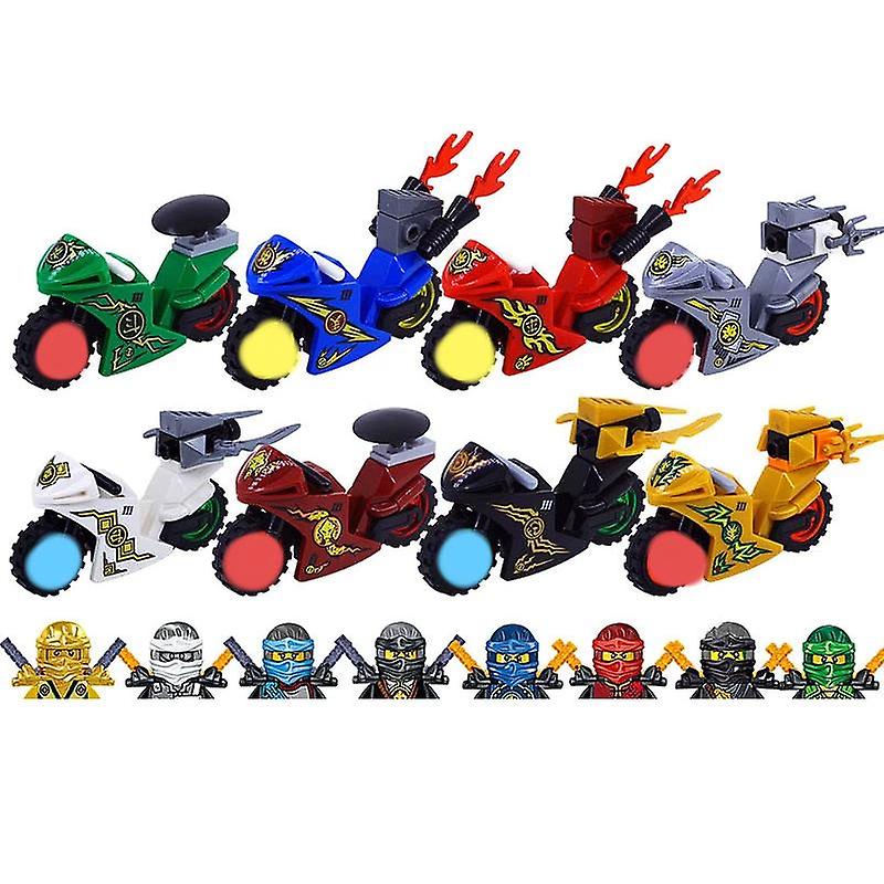 8pcs/set Motorcycle Minifigures Toy Figure