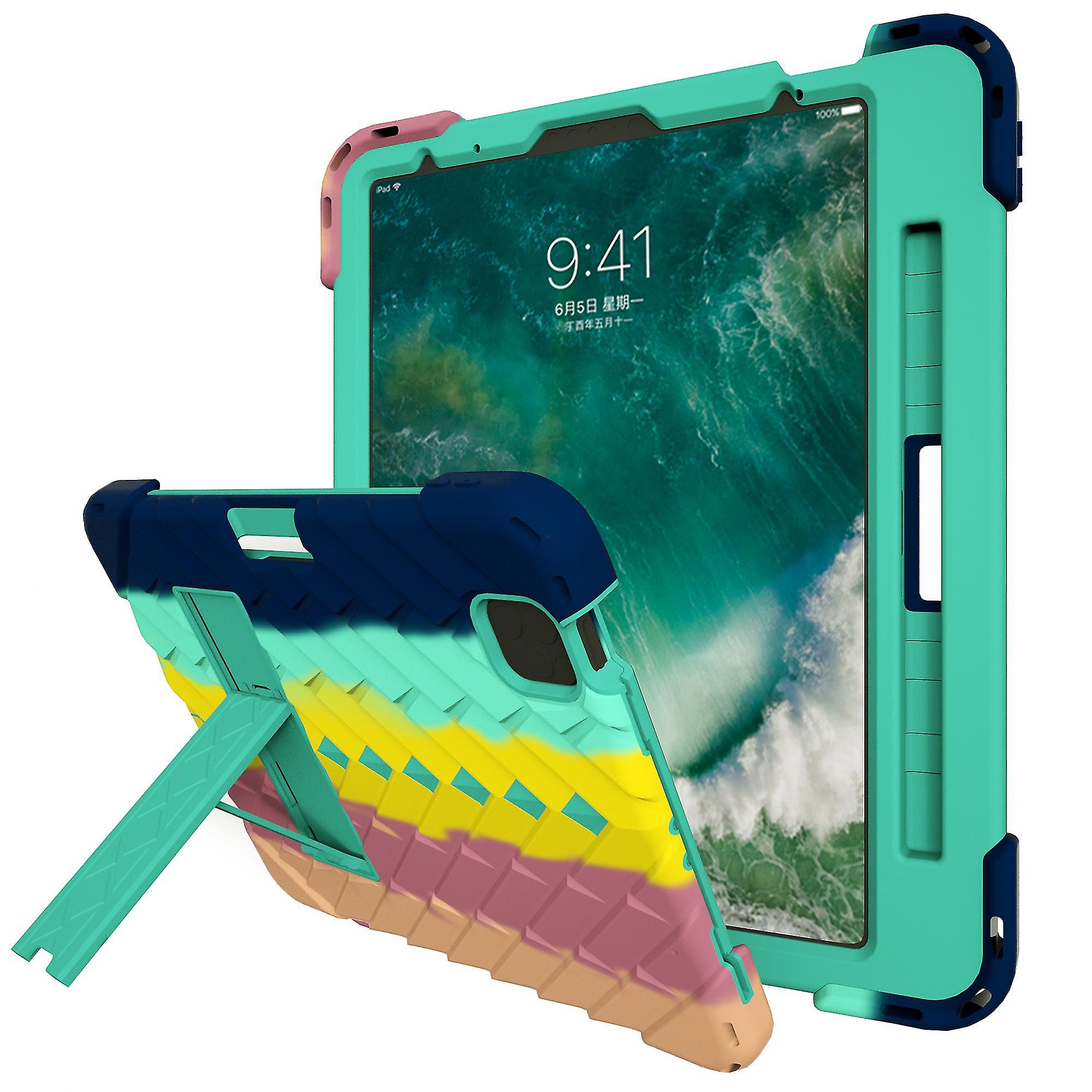 Ipad Pro 11 Inch Case Kids Friendly, Durable Shockproof Case With 360rotatable Kickstand & Shoulder Strap
