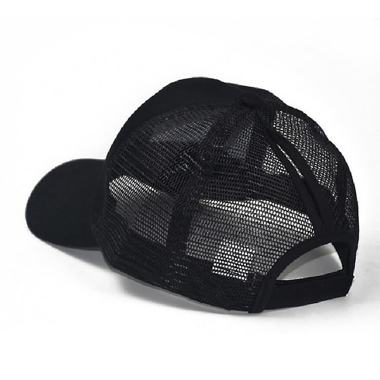Summer Cotton Mesh Opening Ponytail Hat Baseball Cap