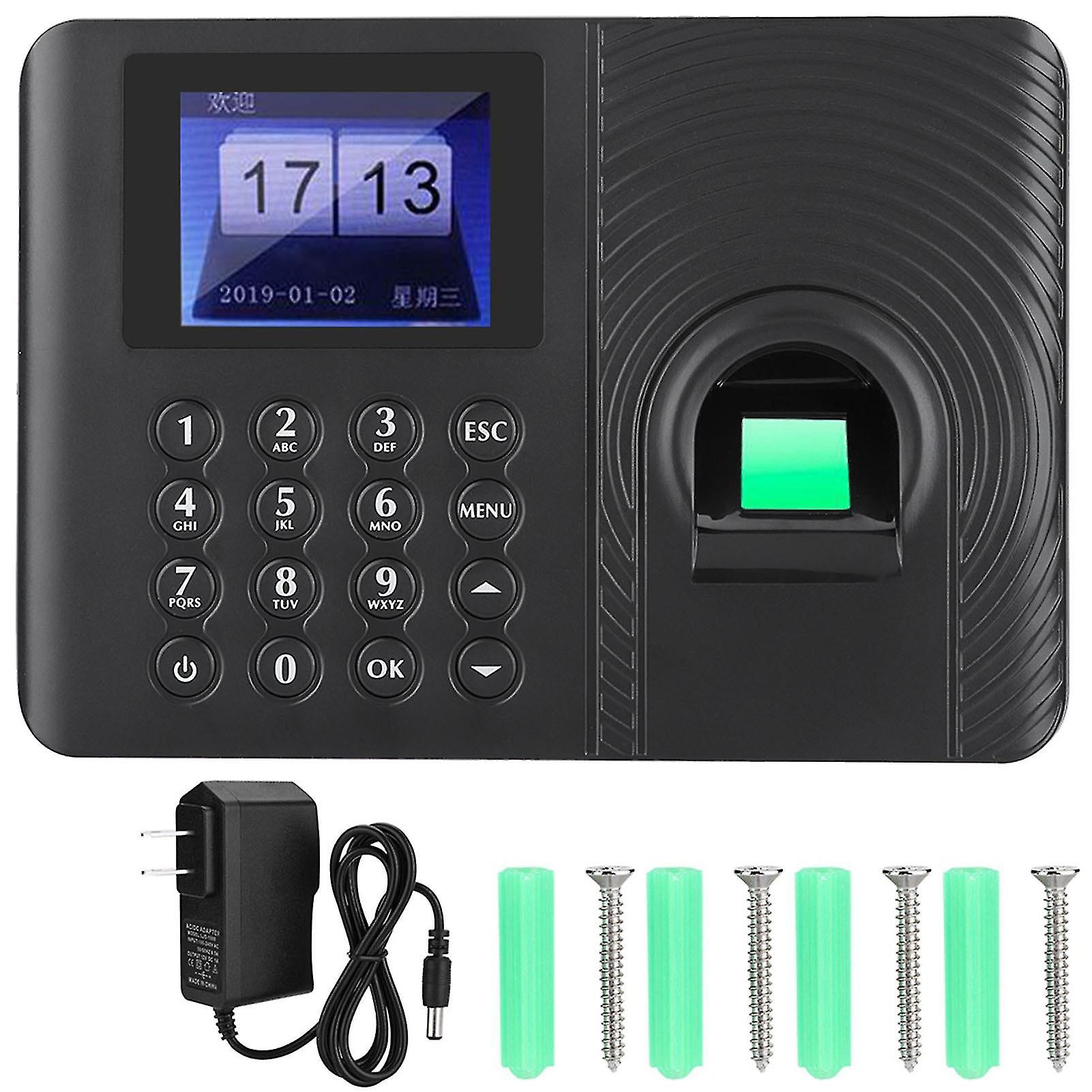 Biometric Fingerprint Time Attendance Recorder Recognition Device Access Control Us 110-240v