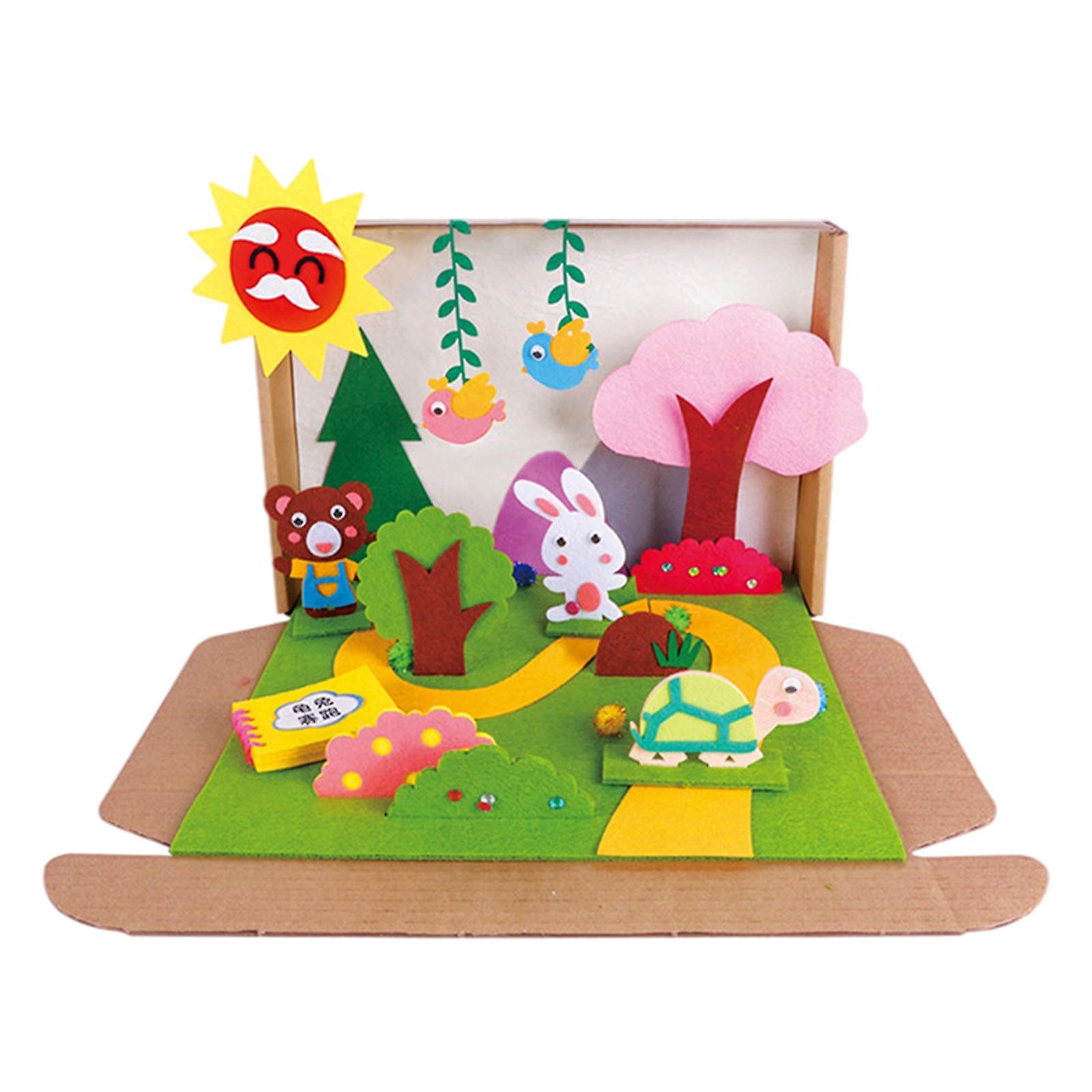 DIY Felt Craft Kit Patchwork Animals Story Tortoise and Hare