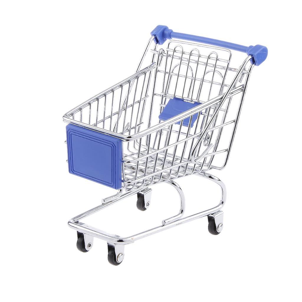 Mini Shopping Cart Trolley Toy Size M Blue