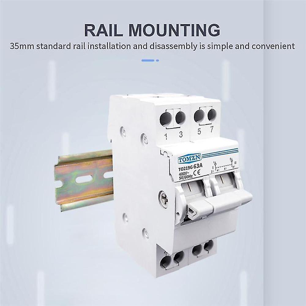 Tomzn 63a Mts Dual Power Manual Transfer Isolating Switch Interlock