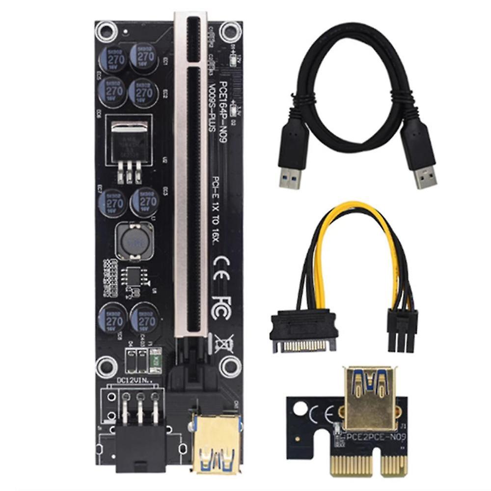 1pcs 009s Plus Riser Card Ver009s Pcie Pci-e Pci Express X16 Gpu 6in Adapter Card 1x 16x Extender U