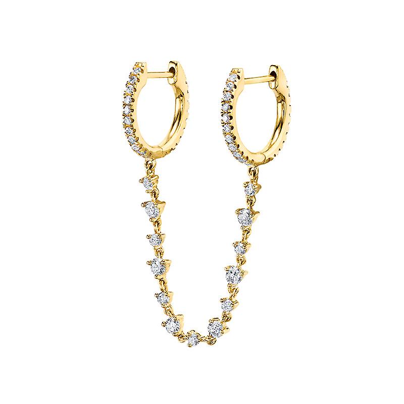 S925 Silver Needle Chain Earrings