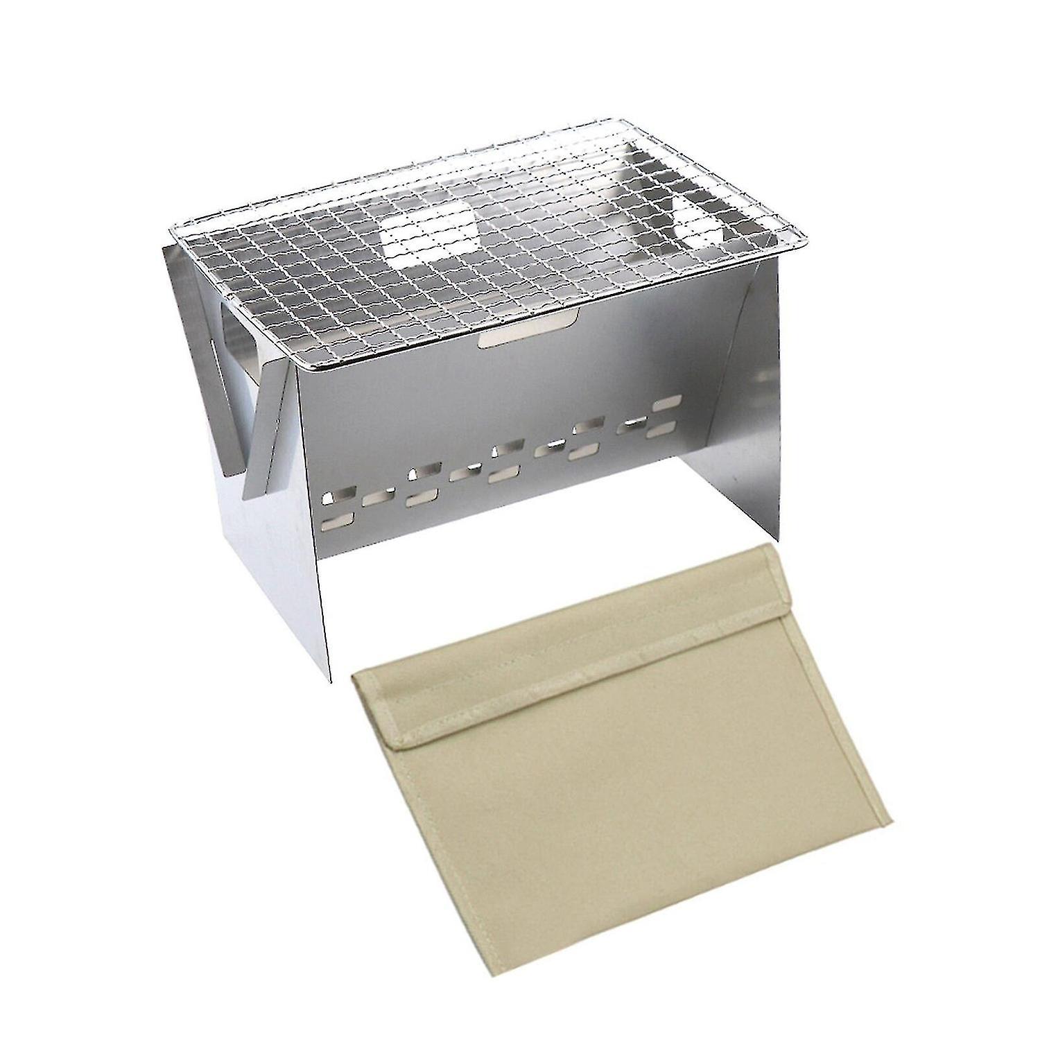 Foldable Portable Outdoor Camping Wood Burning Lightweight Picnic Courtyard Easy Clean Stainless Ste