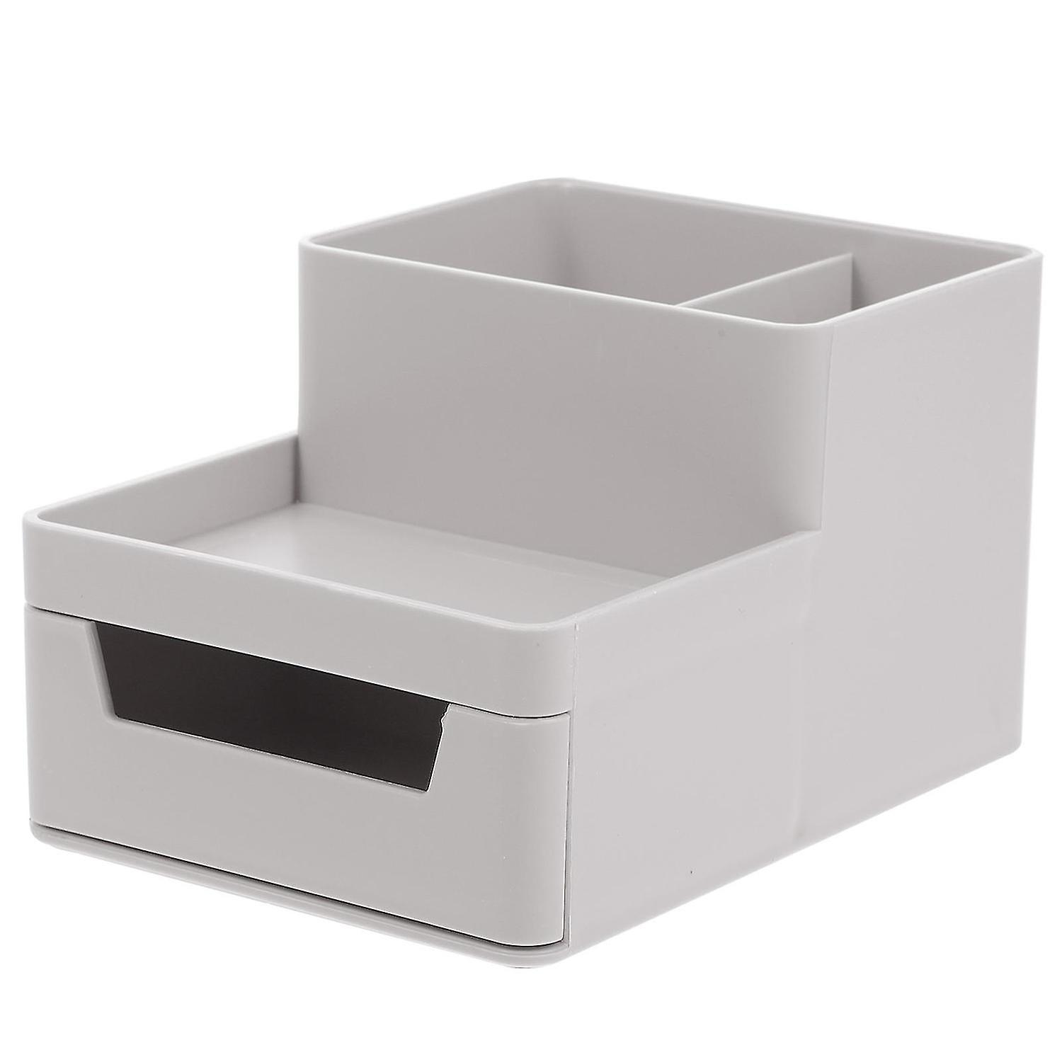1pc Plastic Pen Holder Multi-partition Storage Box Classification Storage Box