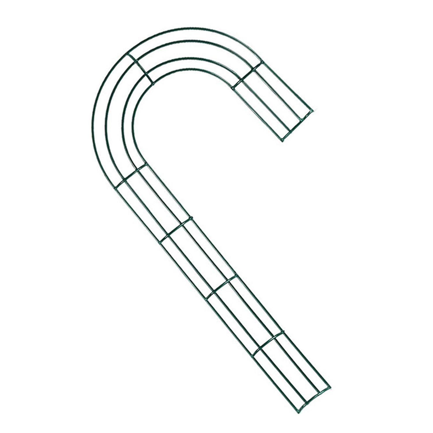 2 x Christmas Wreath Frame Solid Construction Rust-proof Metal Xmas Candy Cane Wire Wreath Frame for