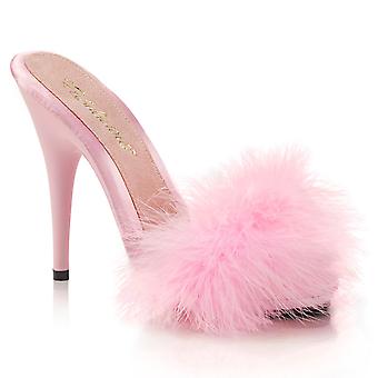 Fabulicious Sandalias de Mujer Poise-501f B. Piel de satén-marabú rosa/b. Rosado