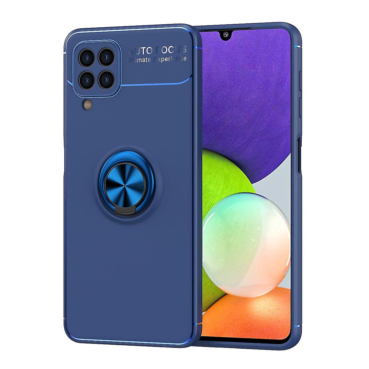 Shockproof Soft Gel Case For Samsung A22 4g - Metal Ring Stand, High Quality, Scratch-resistant, Non-slip, Dustproof, Full Protection