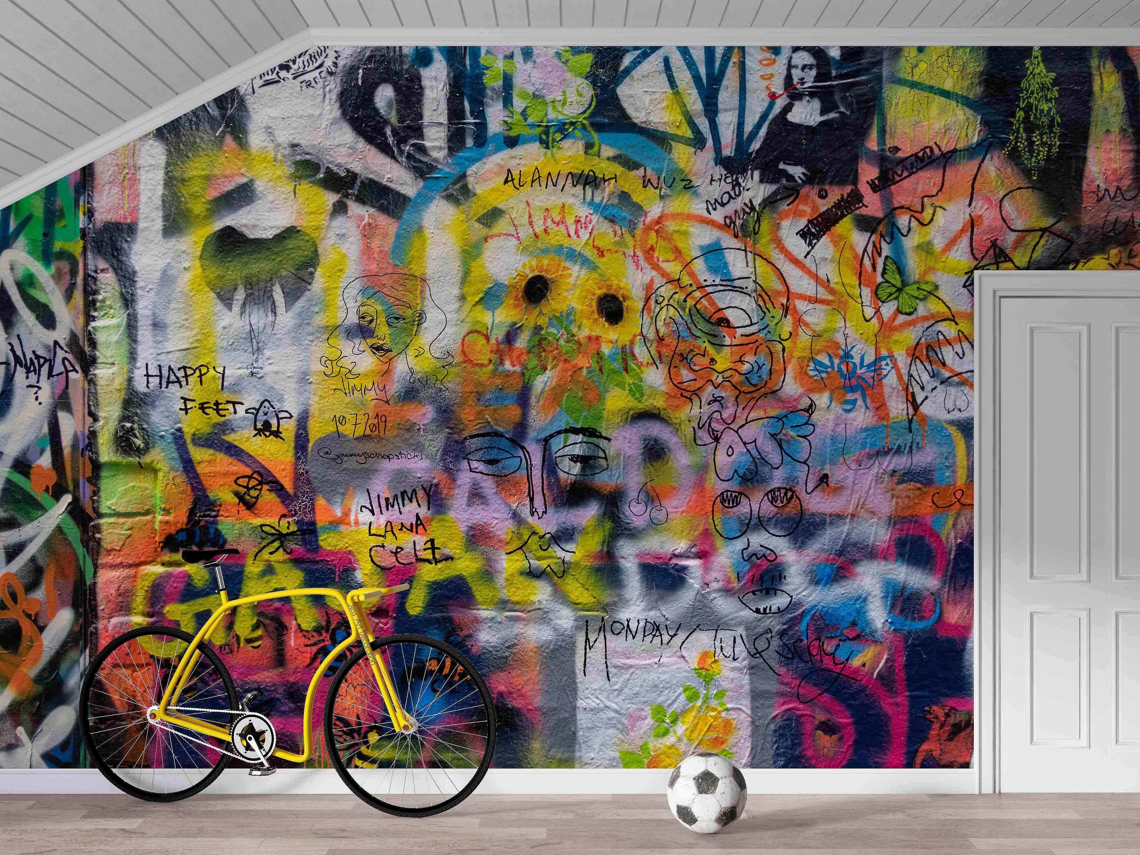 3D Graffiti Paint WC1894 Wall Murals