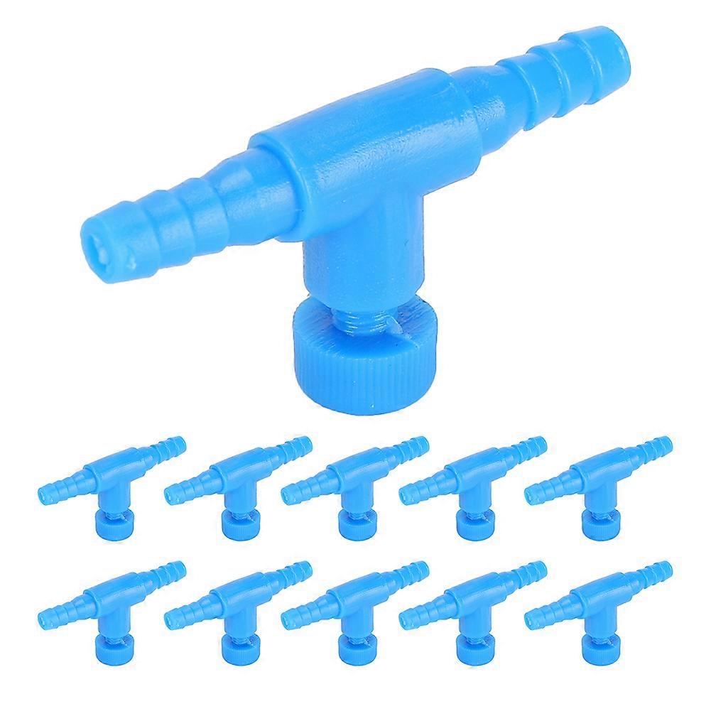 10pcs Fish Tank Tee Connector 3 Way Pump Airline Tube Air Volume Adjust Control Valve for 0.2in Hose