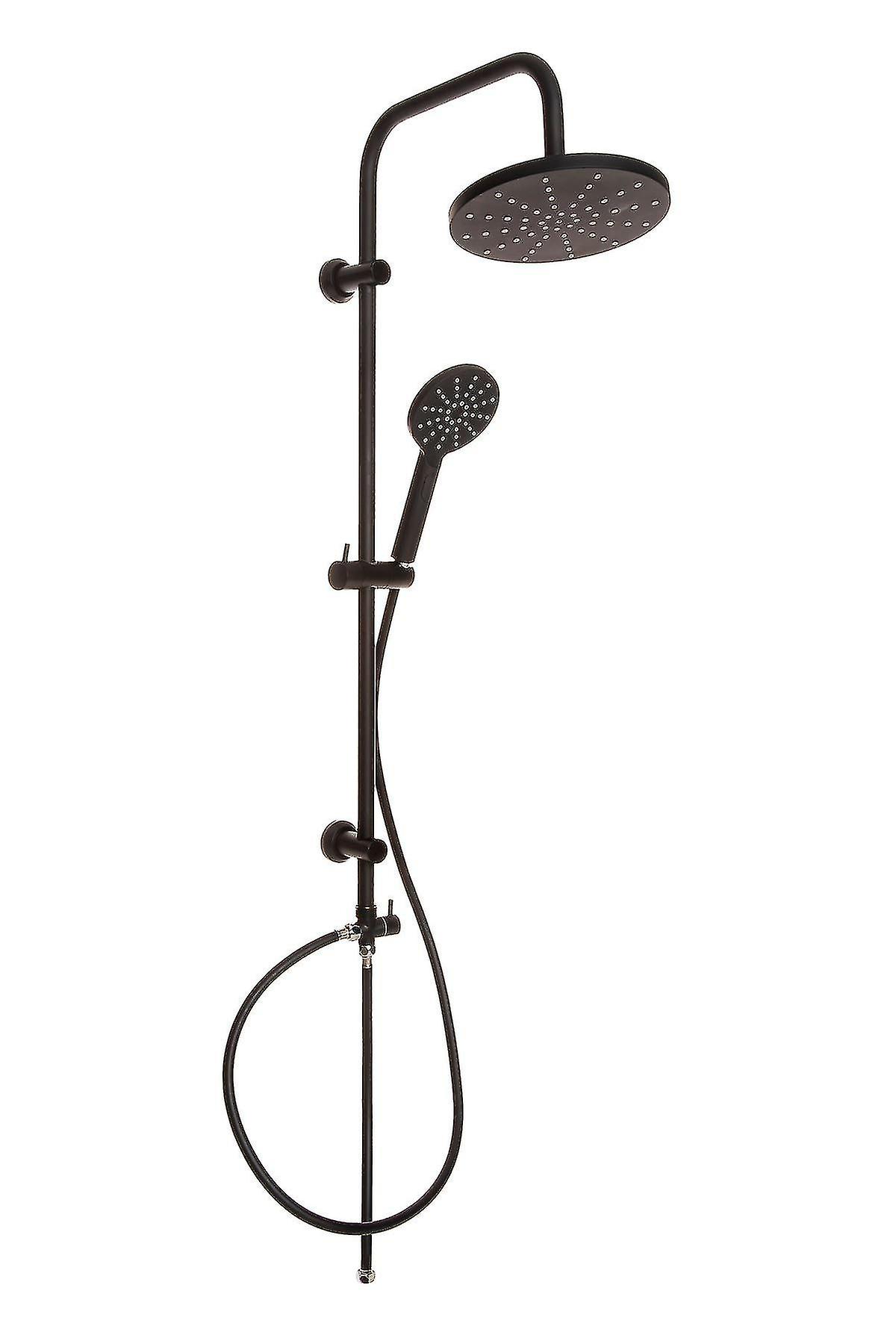 Shower Column Multi Function Showerhead Large Sliding Rainfall Black Colour