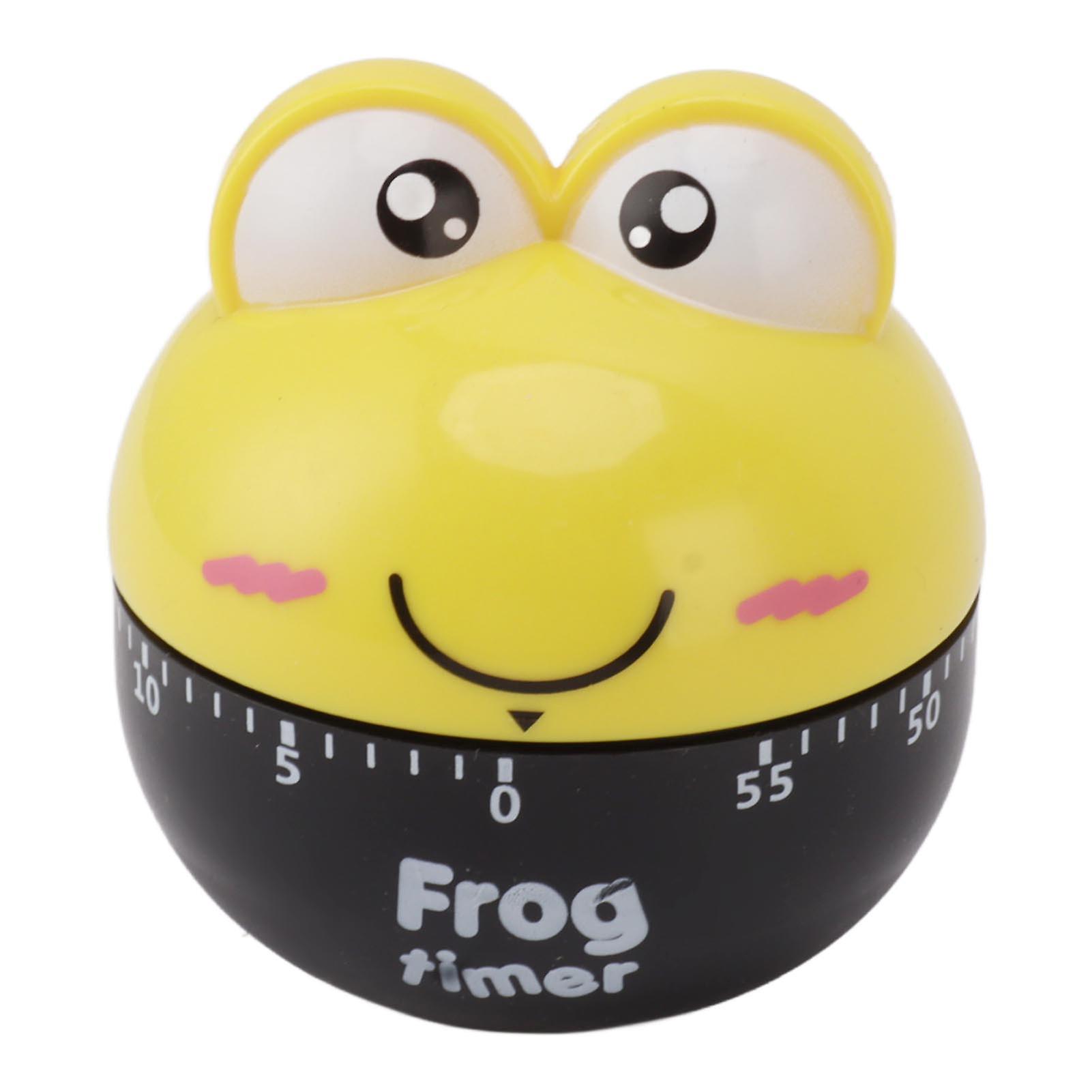 Cartoon Machinery Timer High Accuracy Adjustable 60 Minutes Mechanical Kitchen Cooking Timer for Kitchen Study Yellow