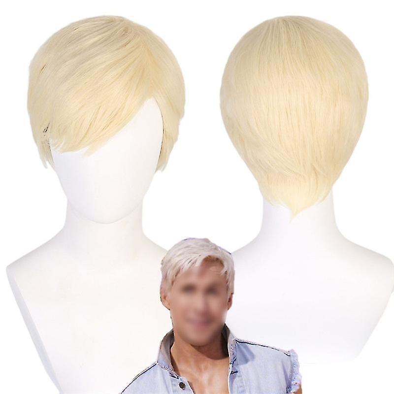 Margot Robbie Womens Cosplay Parrucca Bionda Lunga Ondulata Halloween Ken Costume Parrucche UOMINI