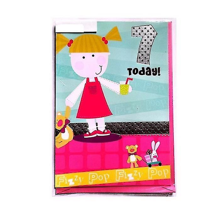 7 Today Fizzy Pop Birthday Greetings Card