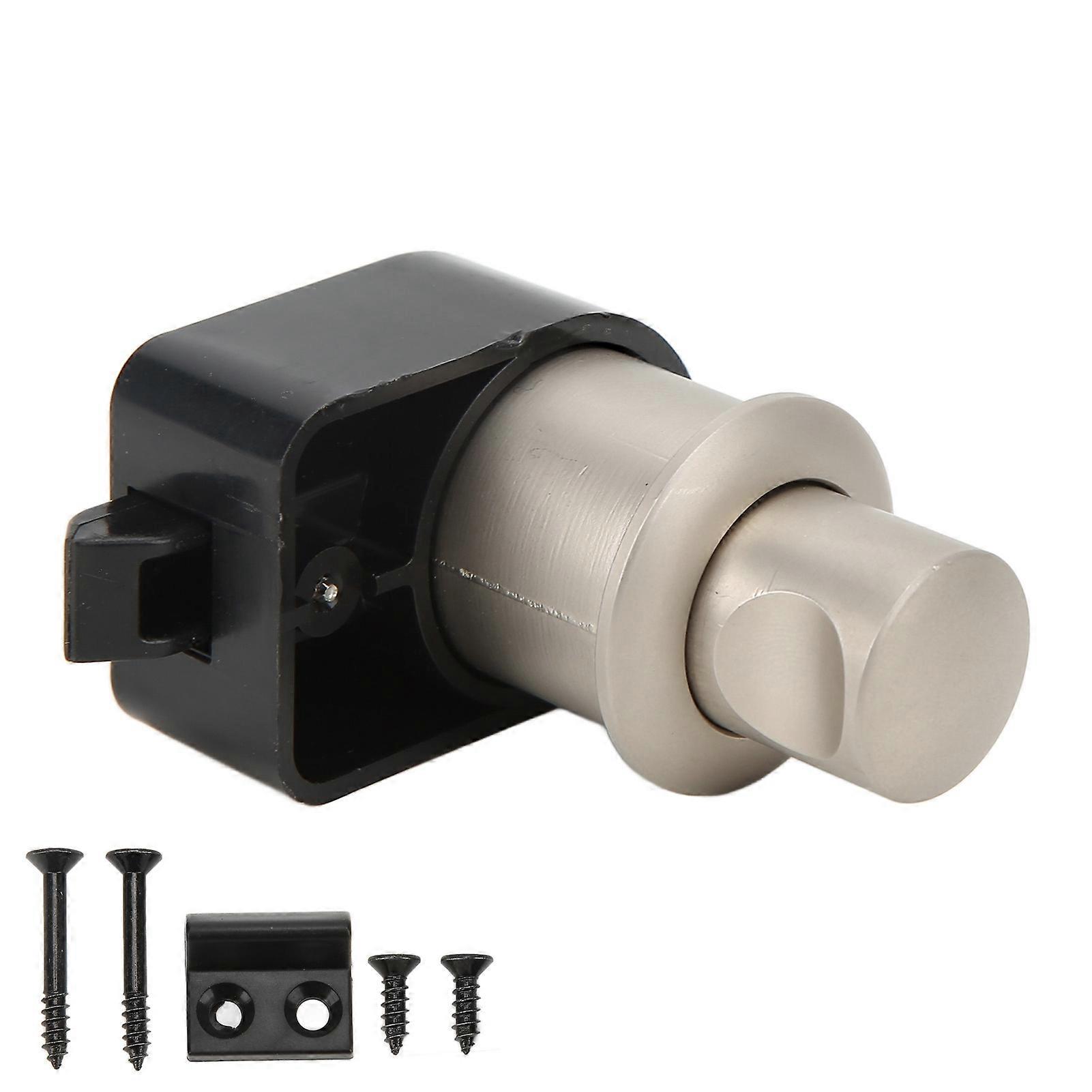 RV Push Button Lock Zinc Alloy Knob for 25mm Hole, Chrome Finish