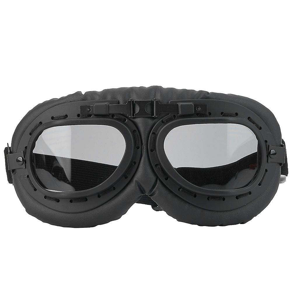 Gray Motorcycle Goggles with Tinted Lens, Sand-Resistant Shield & Adjustable Strap