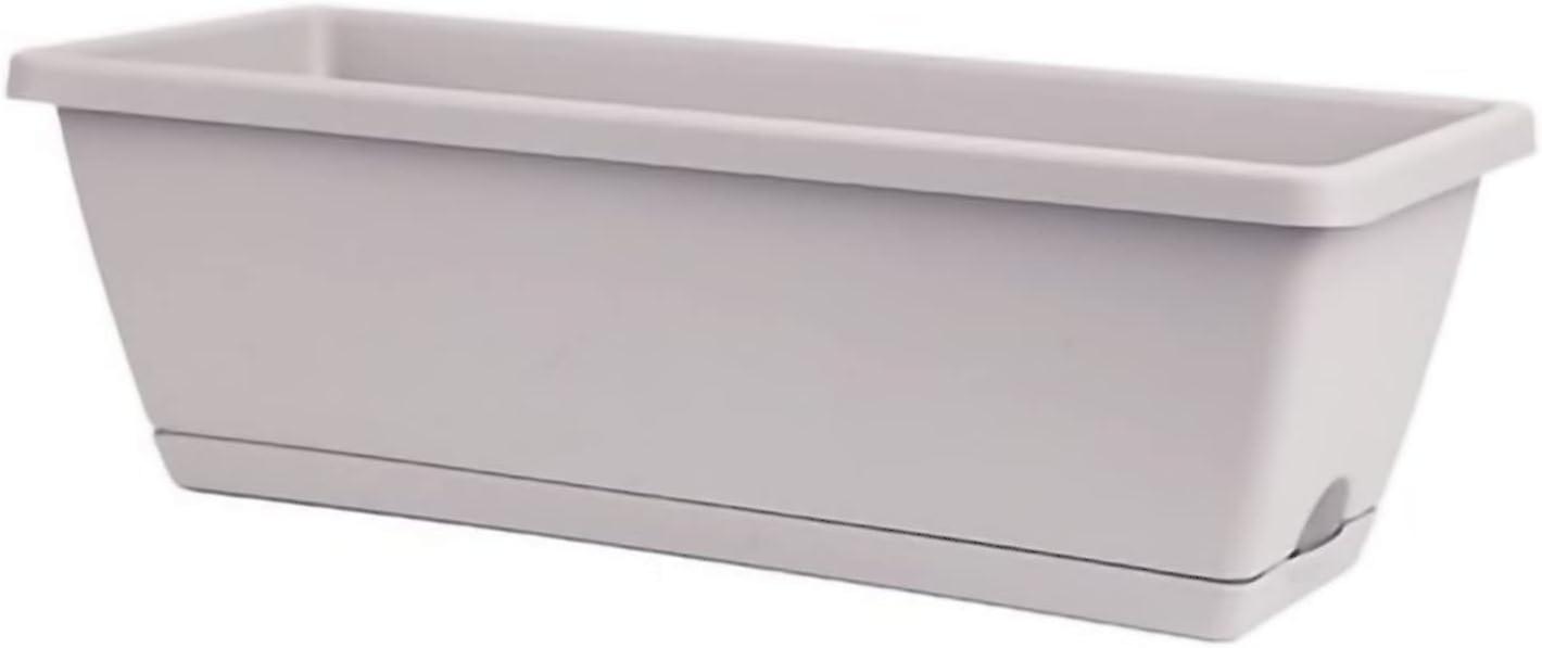 Flower Vegetable Planter Boxes, Plastic Flower and Vegetable Planting Pots Plant Containers, Rectangular Planter Box Window Box Planter for Balcony Ho
